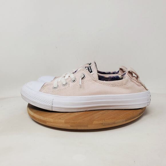 Converse Shoreline Shoes Womens 7 Light Pink Slip On Sneakers Cinch Heel - Picture 1 of 12
